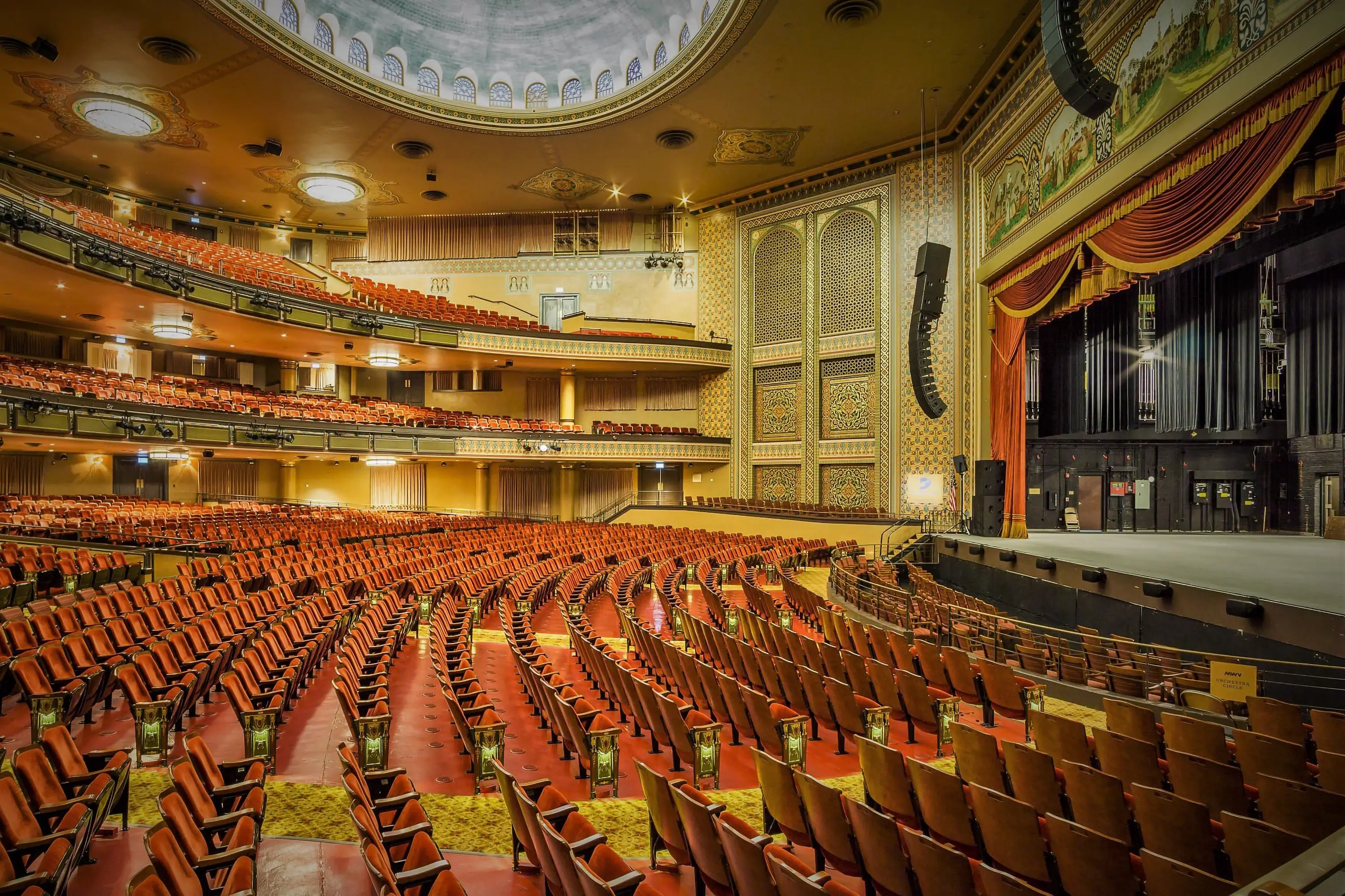 The seating and stage in Altria Theater