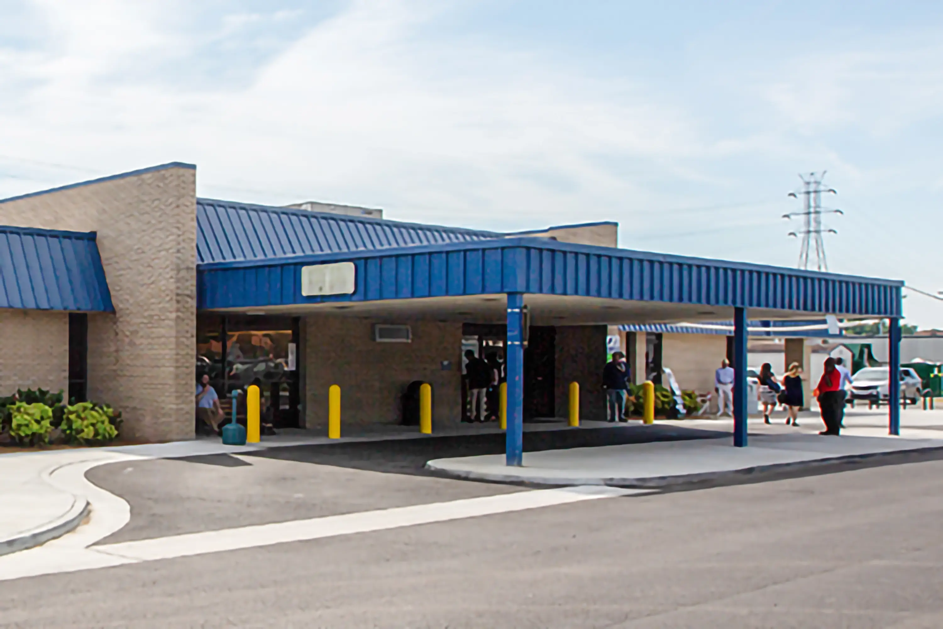 The outside of the Amtrak building in Richmond