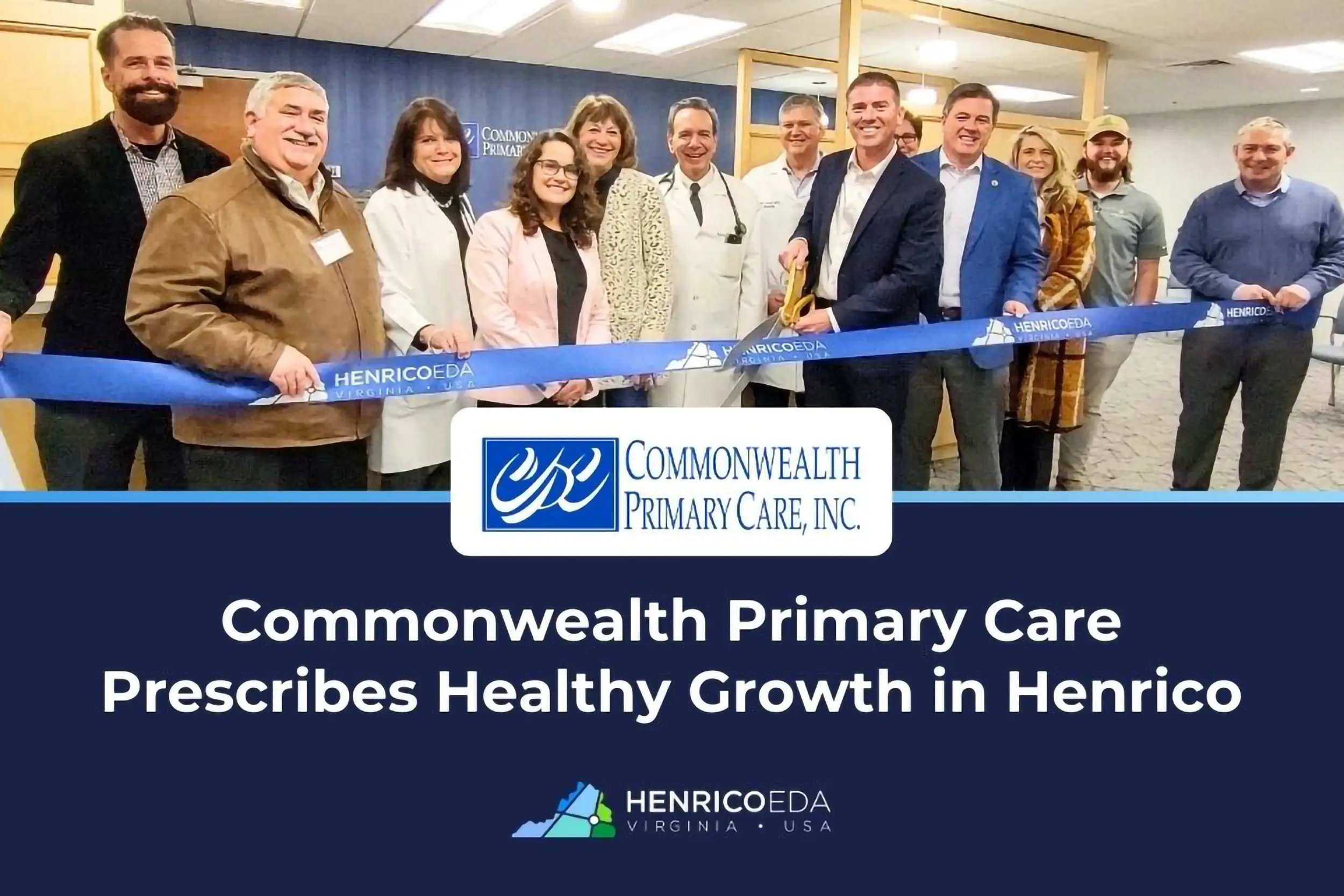 A team from the Commonwealth Primary Care group at a ribbon cutting