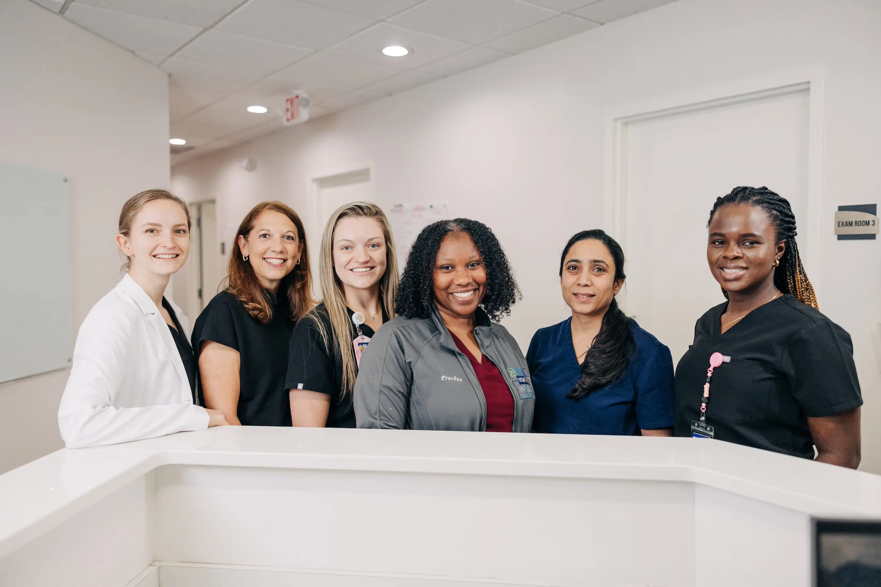 Healthcare professionals at a desk