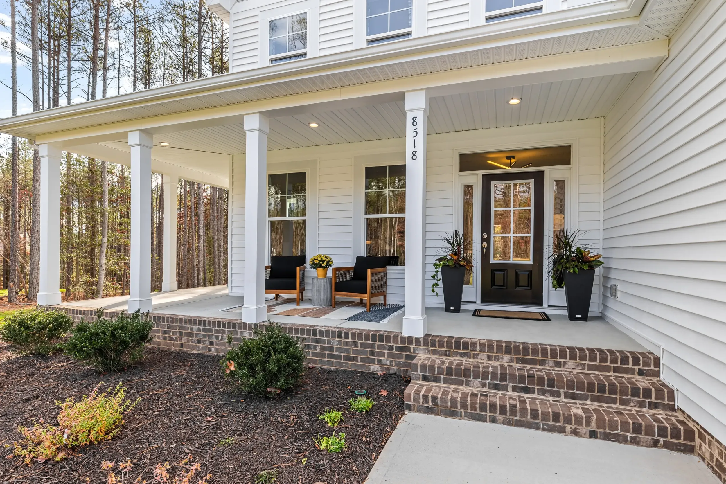 The front porch of a home