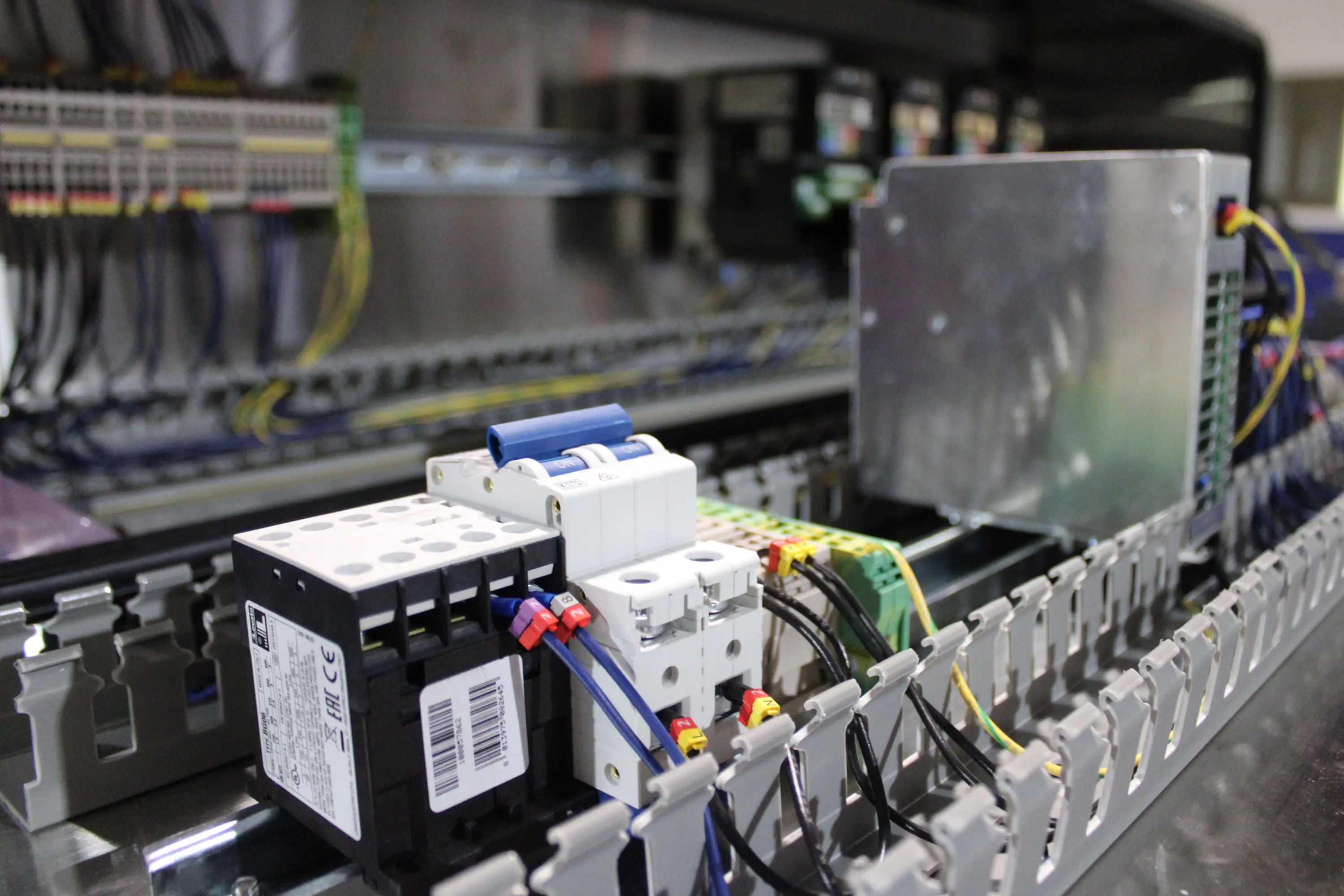 A close-up of a printing setup