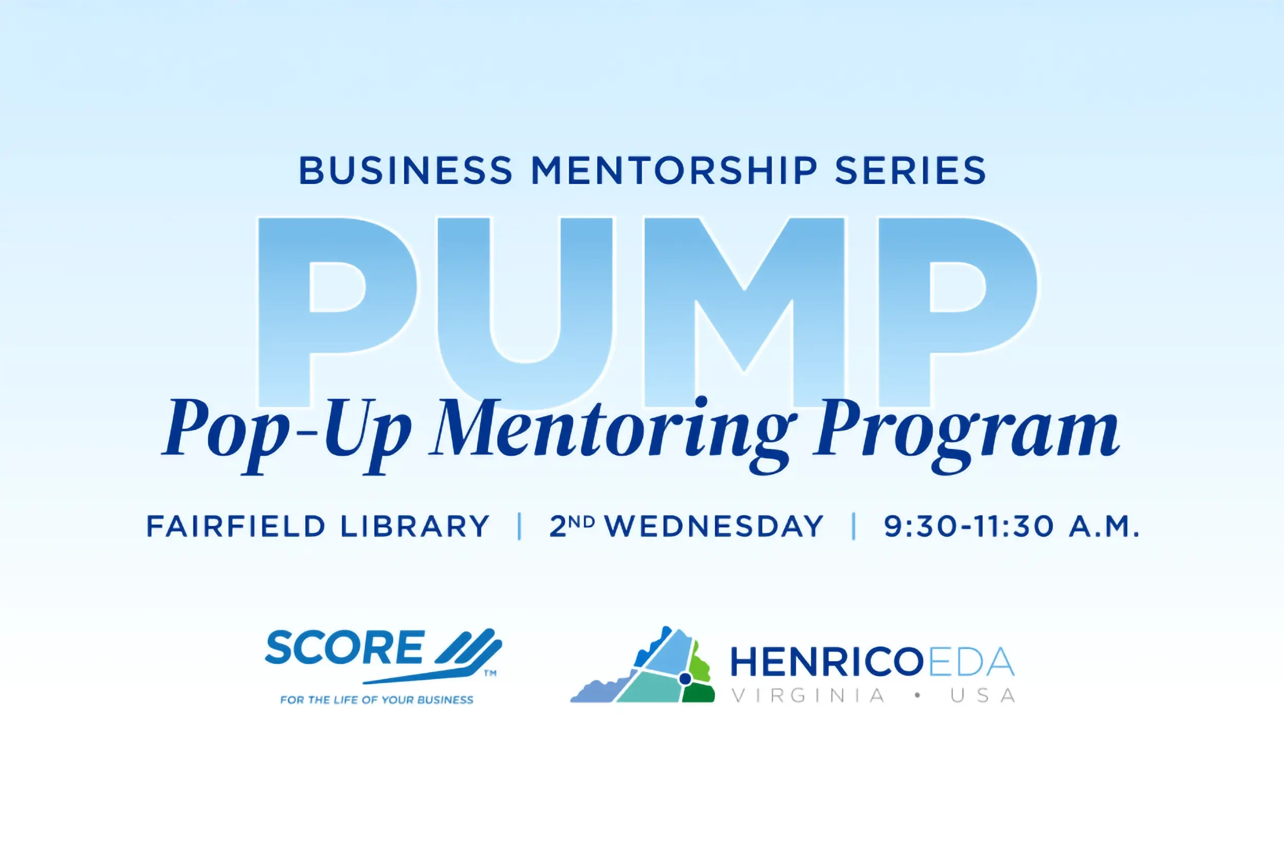 PUMP Pop-Up Mentoring Program event at Fairfield Library