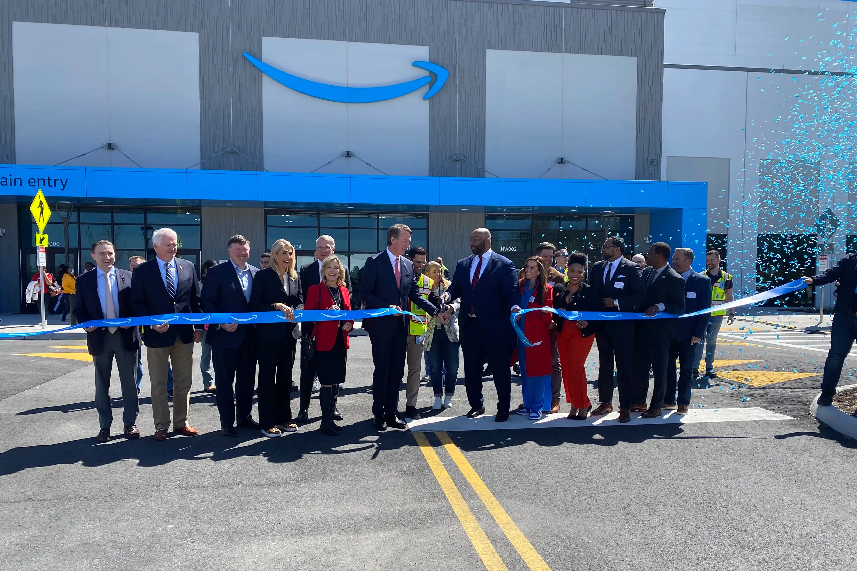 A ribbon cutting held at Amazon