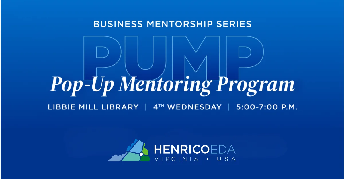 Pop-Up Mentoring Program - Libbie Mill Library; fourth Wednesdays; PM graphic